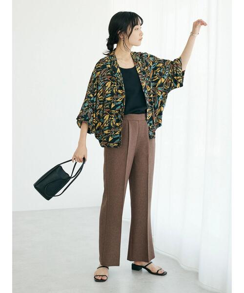 CRAFT STANDARD BOUTIQUE(クラフトスタンダードブティック)の「レーヨンワイドシャツ(シャツ/ブラウス・レディース・マスタード/グリーン/ブラック・FREE)」の15枚目の写真