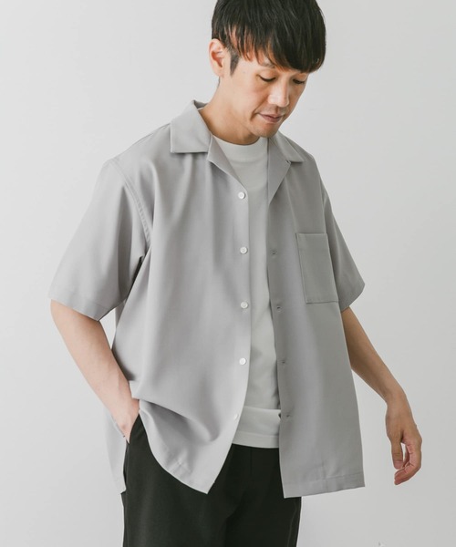 URBAN RESEARCH DOORS（アーバンリサーチドアーズ）の「『速乾』ドライパナマオープンカラーシャツ（シャツ/ブラウス・メンズ・モカ/ネイビー/チャコールグレー/ライトグレー・X-LARGE/MEDIUM/LARGE）」の19枚目の写真