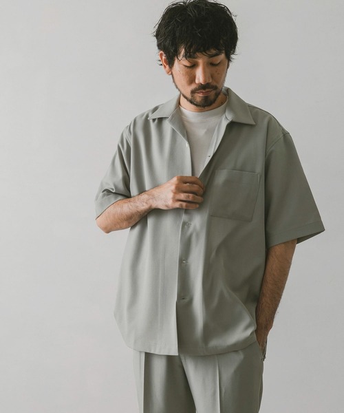 URBAN RESEARCH DOORS（アーバンリサーチドアーズ）の「『速乾』ドライパナマオープンカラーシャツ（シャツ/ブラウス・メンズ・モカ/ネイビー/チャコールグレー/ライトグレー・X-LARGE/MEDIUM/LARGE）」の11枚目の写真