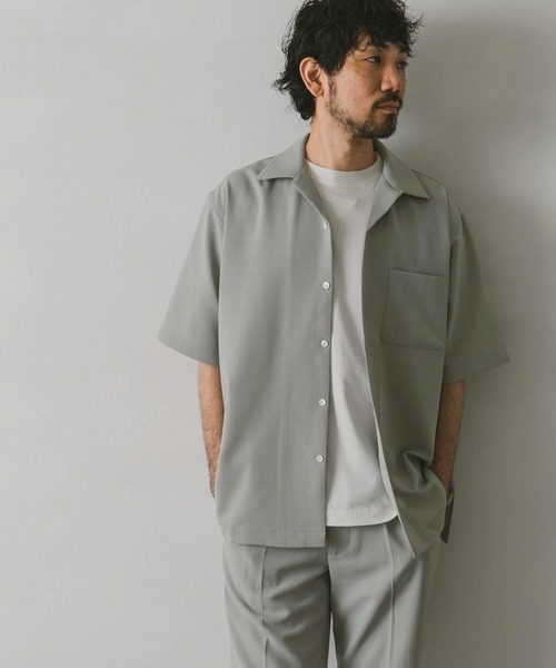 URBAN RESEARCH DOORS（アーバンリサーチドアーズ）の「『速乾』ドライパナマオープンカラーシャツ（シャツ/ブラウス・メンズ・モカ/ネイビー/チャコールグレー/ライトグレー・X-LARGE/MEDIUM/LARGE）」の13枚目の写真