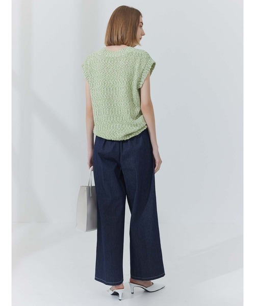 CEDNIE（セドニー）の「配色ステッチワイドデニムパンツ（その他パンツ・レディース・ブラック/ネイビー・S/M）」の11枚目の写真