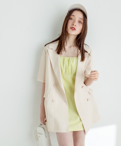 OLIVE des OLIVE（オリーブデオリーブ）の「ミニキャミワンピース　1031090610（ワンピース・レディース・チェック/ライム/ブラック・FREE）」の16枚目の写真