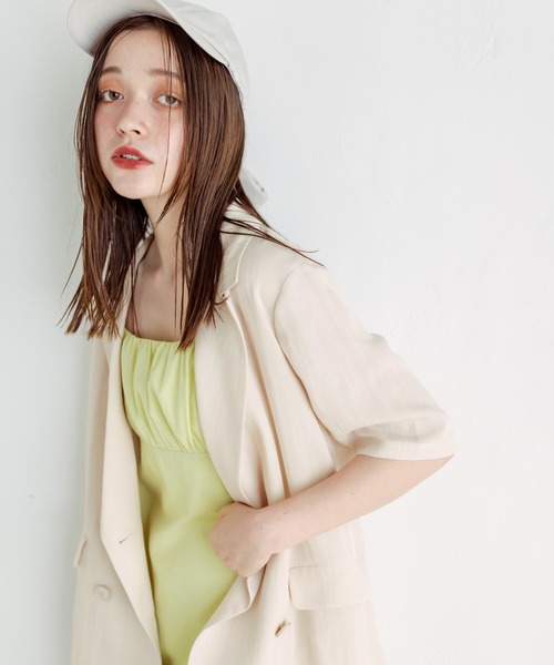 OLIVE des OLIVE（オリーブデオリーブ）の「ミニキャミワンピース　1031090610（ワンピース・レディース・チェック/ライム/ブラック・FREE）」の17枚目の写真