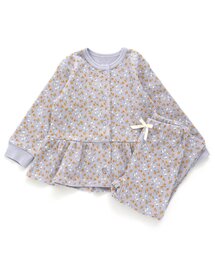 お花柄前あきパジャマ