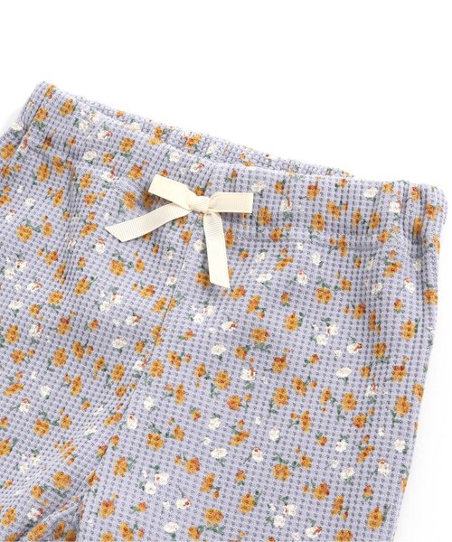 Ampersand（アンパサンド）の「お花柄前あきパジャマ（ルームウェア/パジャマ・キッズ・キナリ/ラベンダー・140/130/120/110/100/80/90）」の11枚目の写真