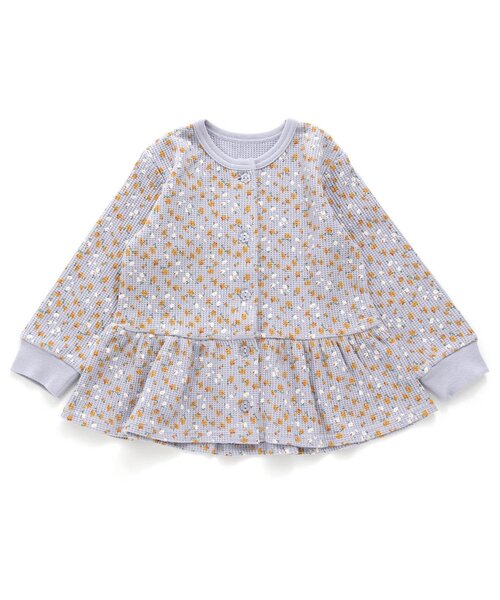 Ampersand（アンパサンド）の「お花柄前あきパジャマ（ルームウェア/パジャマ・キッズ・キナリ/ラベンダー・140/130/120/110/100/80/90）」の5枚目の写真