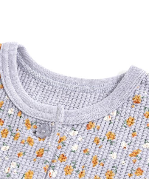 Ampersand（アンパサンド）の「お花柄前あきパジャマ（ルームウェア/パジャマ・キッズ・キナリ/ラベンダー・140/130/120/110/100/80/90）」の12枚目の写真