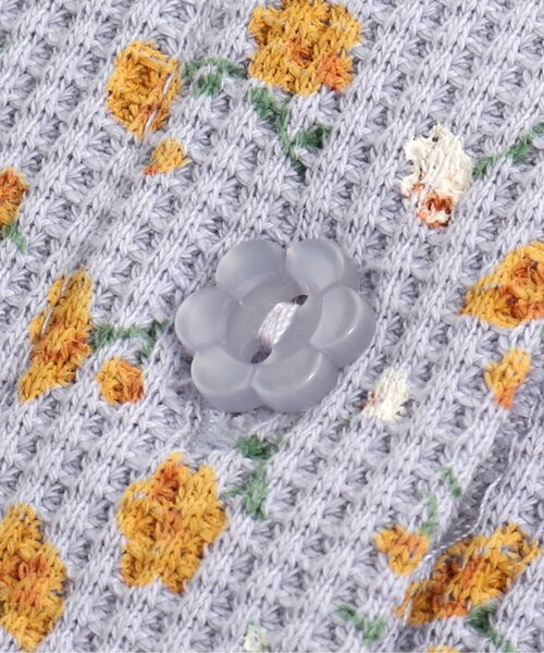 Ampersand（アンパサンド）の「お花柄前あきパジャマ（ルームウェア/パジャマ・キッズ・キナリ/ラベンダー・140/130/120/110/100/80/90）」の7枚目の写真