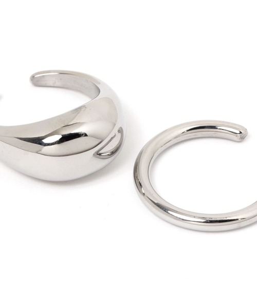 LEPSIM（レプシィム）の「2Pステンレスリング　960803（リング・レディース・シルバー/ゴールド・ONE SIZE）」の3枚目の写真