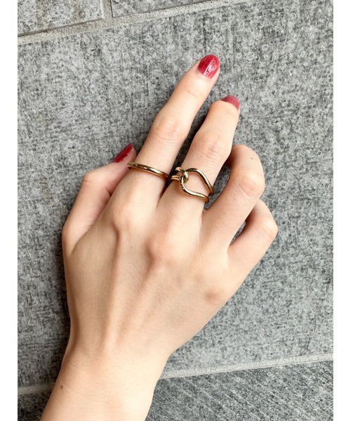 LEPSIM（レプシィム）の「2Pステンレスリング　960803（リング・レディース・シルバー/ゴールド・ONE SIZE）」の9枚目の写真