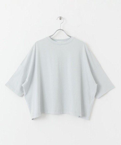 かぐれ　ワイドカットソー　ライトグレー かぐれ（カグレ）の「ワイド5分袖プルオーバー（Tシャツ/カットソー