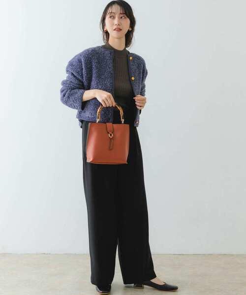 RODE SKO(ロデスコ)の「バンブー風バイカラーバッグ(ハンドバッグ・レディース・ホワイト/ブラック/ブルー/ブラウン系その他/ライトグレー・ONE)」の19枚目の写真