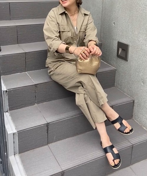 RIVE DROITE（リヴドロワ）の「ジャンプスーツ（サロペット/オーバーオール・レディース・カーキ/ブラック・FREE）」の11枚目の写真