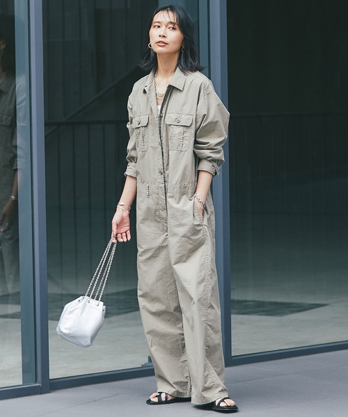 RIVE DROITE（リヴドロワ）の「ジャンプスーツ（サロペット/オーバーオール・レディース・カーキ/ブラック・FREE）」の9枚目の写真