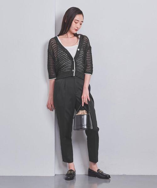UNITED ARROWS USEFUL タック テーパードパンツ黒 UNITED ARROWS（ユナイテッドアローズ）の「USEFUL タック