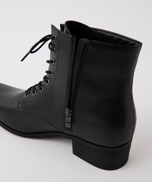 CALLNE】Squaretoe Real Leather Heelboots / スクエアトゥリアル