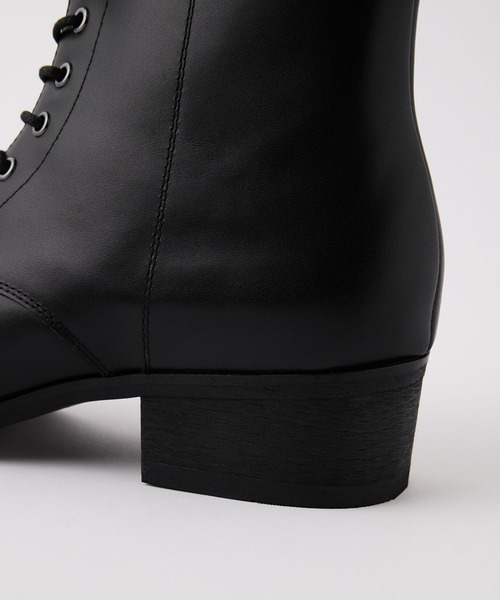 CALLNE】Squaretoe Real Leather Heelboots / スクエアトゥリアル