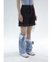 【SENIK 】デニム リボン ショーツ / Denim Ribbon Shorts