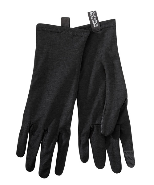OUTDOOR RESEARCH（アウトドアリサーチ）の「OUTDOOR RESEARCH/アウトドアリサーチ Merino 150 Sensor Liners/メリノ150センサーライナー（手袋・メンズ・ブラック/チャコールグレー・LARGE/MEDIUM）」の3枚目の写真