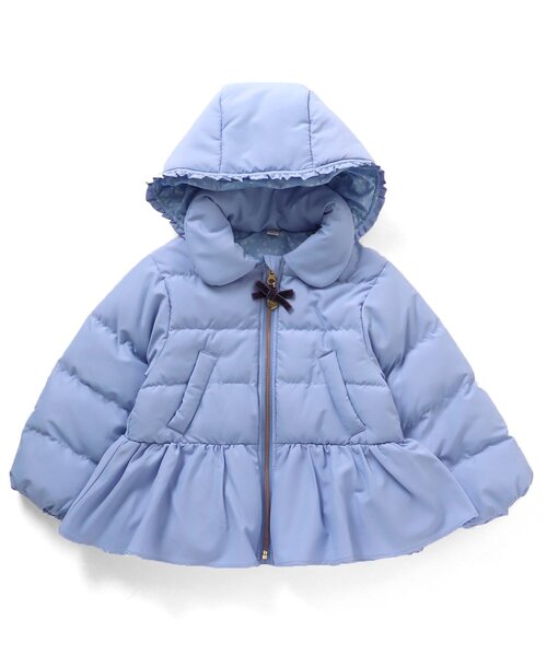 apres les cours（アプレレクール）の「【マシンウォッシャブル】ペプラム中綿アウター（ダウンジャケット/コート・キッズ・アイボリー/ブルー/エンジ/ネイビー・100/90/130/80/110/120/140）」の16枚目の写真