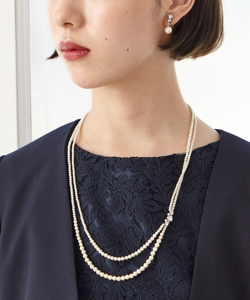 AIMER（エメ）の「2連ラインストーン×パールイヤリング（イヤリング・レディース・ゴールド/シルバー・FREE）」の14枚目の写真