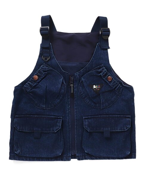 F.O.KIDS(エフオーキッズ)の「TEBURA VEST mini(ベスト・キッズ・インディゴブルー/ベージュ/ブラック・160/120/140)」の3枚目の写真
