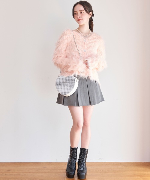 titty&Co. PETIT(ティティアンドコープティ)の「【titty&Co.PETIT 】ボックスプリーツミニスカパン(スカート・レディース・グレー/ブラック・FREE)」の3枚目の写真