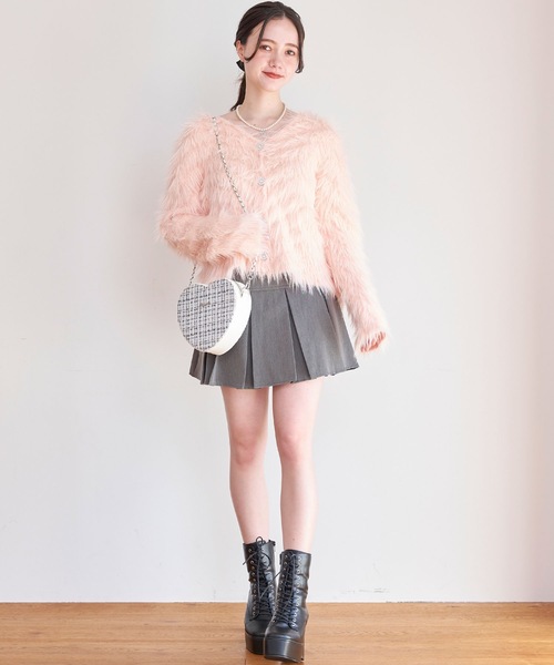 titty&Co. PETIT(ティティアンドコープティ)の「【titty&Co.PETIT 】ボックスプリーツミニスカパン(スカート・レディース・グレー/ブラック・FREE)」の5枚目の写真