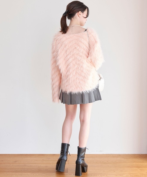 titty&Co. PETIT(ティティアンドコープティ)の「【titty&Co.PETIT 】ボックスプリーツミニスカパン(スカート・レディース・グレー/ブラック・FREE)」の6枚目の写真