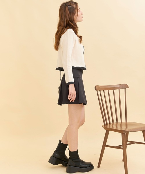 titty&Co. PETIT(ティティアンドコープティ)の「【titty&Co.PETIT 】ボックスプリーツミニスカパン(スカート・レディース・グレー/ブラック・FREE)」の18枚目の写真