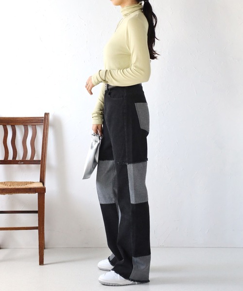 COMMRE（コムル）の「タートルリブインナー（Tシャツ/カットソー・レディース・ホワイト/チャコールグレー/ピンク/ライトグリーン・FREE）」の10枚目の写真