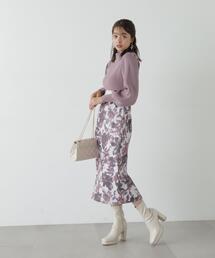 PROPORTION BODY DRESSING | フラワープリントタイトスカート / 1213220020(スカート)