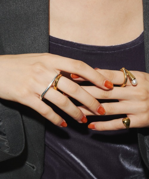 loni（ロニ）の「【金属アレルギー対応/新色追加】Double Earcuff Ring/ダブルイヤカフリング（リング・レディース・その他/シルバー・FREE）」の11枚目の写真