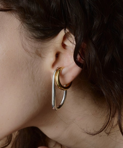 loni（ロニ）の「【金属アレルギー対応/新色追加】Double Earcuff Ring/ダブルイヤカフリング（リング・レディース・その他/シルバー・FREE）」の3枚目の写真