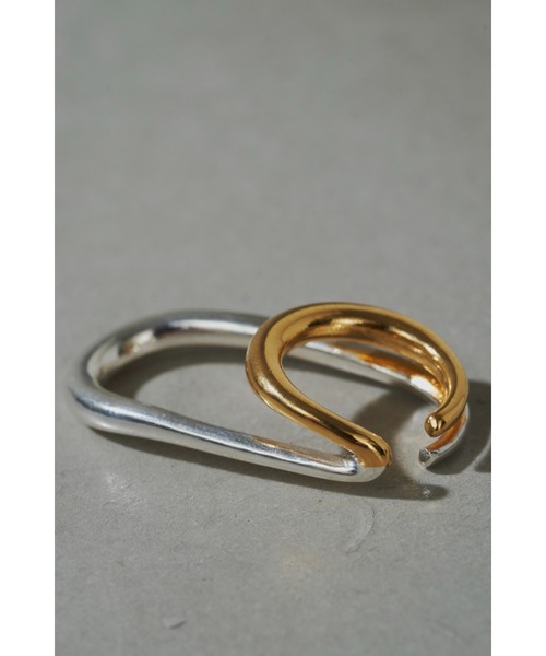 loni（ロニ）の「【金属アレルギー対応/新色追加】Double Earcuff Ring/ダブルイヤカフリング（リング・レディース・その他/シルバー・FREE）」の4枚目の写真