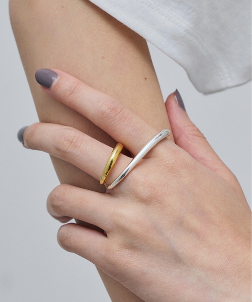 loni（ロニ）の「【金属アレルギー対応/新色追加】Double Earcuff Ring/ダブルイヤカフリング（リング・レディース・その他/シルバー・FREE）」の9枚目の写真