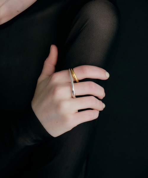 loni（ロニ）の「【金属アレルギー対応/新色追加】Double Earcuff Ring/ダブルイヤカフリング（リング・レディース・その他/シルバー・FREE）」の20枚目の写真