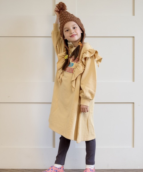 Life Support Products（ライフサポートプロダクツ）の「ボリュームフリルワンピース（90～150cm）（ワンピース・キッズ・チャコール/ラベンダー/イエロー・150/90/140/130/120/110/100）」の6枚目の写真