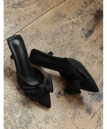 Re:EDIT | [2023A/W PRE ORDER][MEISM by Re:EDIT]サテンリボンミュール(パンプス)