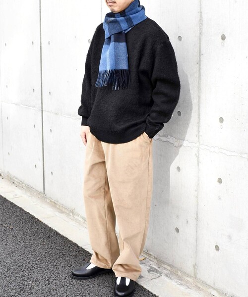 SHIPS any（シップス エニィ）の「SHIPS any: カシミヤ リバーシブル チェック マフラー◇（マフラー・メンズ・ダークグレー/ベージュ/ブルー/ネイビー・ONE SIZE）」の18枚目の写真