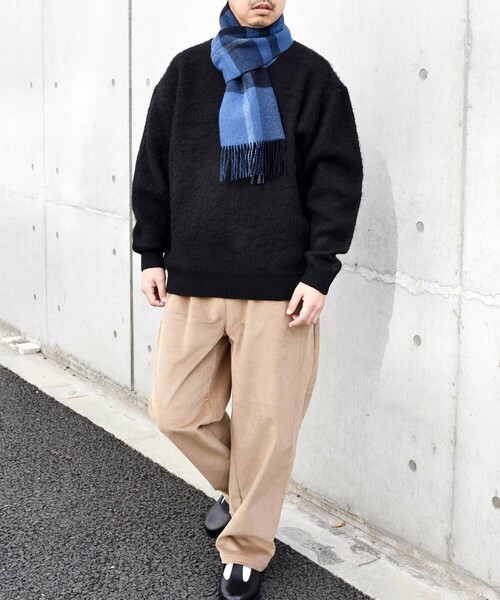 SHIPS any（シップス エニィ）の「SHIPS any: カシミヤ リバーシブル チェック マフラー◇（マフラー・メンズ・ダークグレー/ベージュ/ブルー/ネイビー・ONE SIZE）」の19枚目の写真