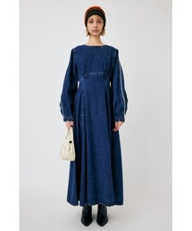 MOUSSY | FRINGE SLEEVE DENIM ドレス(ワンピース)