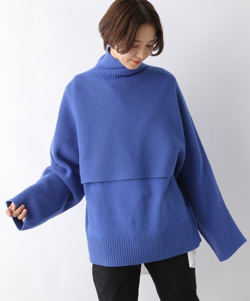 LEPSIM（レプシィム）の「7ゲージ2Pセットプルオーバー　183612（ニット/セーター・レディース・ブラック/ブラウン/ブルー・FREE）」の10枚目の写真