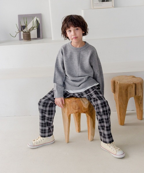 GLOBAL WORK(グローバルワーク)の「起毛サマ楽テーパード/907681(その他パンツ・キッズ・チェック/その他/ブラック・160cm/110cm/130cm/150cm/100cm/120cm/140cm)」の8枚目の写真