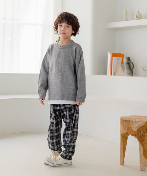 GLOBAL WORK(グローバルワーク)の「起毛サマ楽テーパード/907681(その他パンツ・キッズ・チェック/その他/ブラック・160cm/110cm/130cm/150cm/100cm/120cm/140cm)」の12枚目の写真