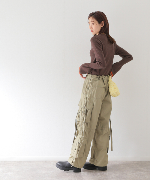 COMMRE（コムル）の「【COMMRE / コムル】ベルスリーブニットプルオーバー（ニット/セーター・レディース・ブラウン/ベージュ/ネイビー・FREE）」の6枚目の写真