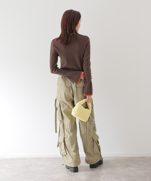 COMMRE（コムル）の「【COMMRE / コムル】ベルスリーブニットプルオーバー（ニット/セーター・レディース・ブラウン/ベージュ/ネイビー・FREE）」の7枚目の写真