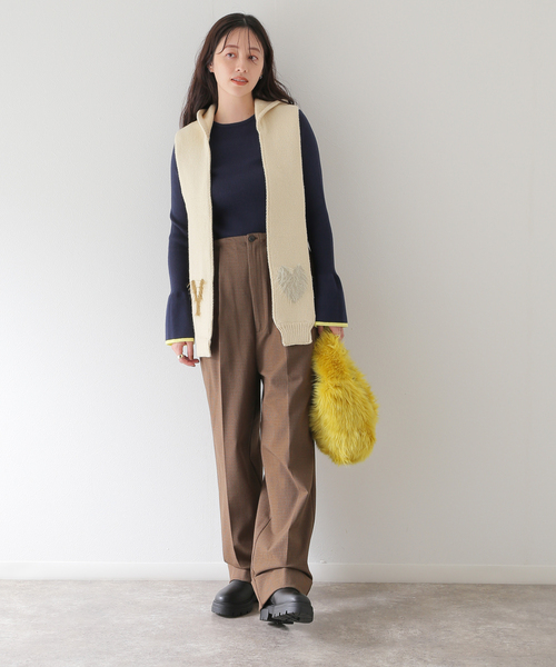 COMMRE（コムル）の「【COMMRE / コムル】ベルスリーブニットプルオーバー（ニット/セーター・レディース・ブラウン/ベージュ/ネイビー・FREE）」の11枚目の写真