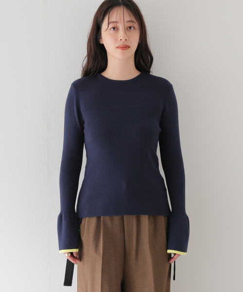 COMMRE（コムル）の「【COMMRE / コムル】ベルスリーブニットプルオーバー（ニット/セーター・レディース・ブラウン/ベージュ/ネイビー・FREE）」の14枚目の写真