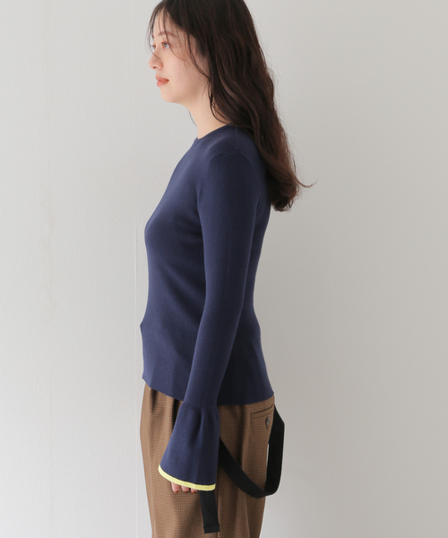 COMMRE（コムル）の「【COMMRE / コムル】ベルスリーブニットプルオーバー（ニット/セーター・レディース・ブラウン/ベージュ/ネイビー・FREE）」の15枚目の写真